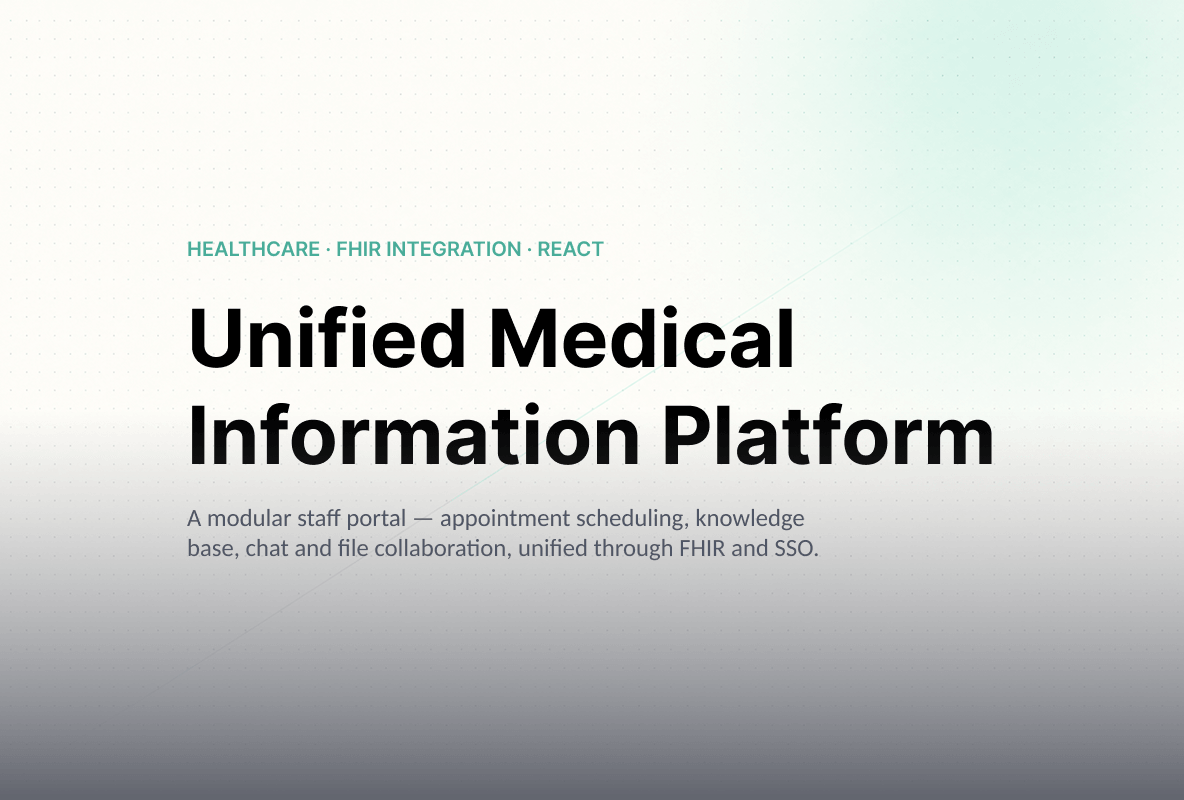 Unified Medical Information Platform case study preview