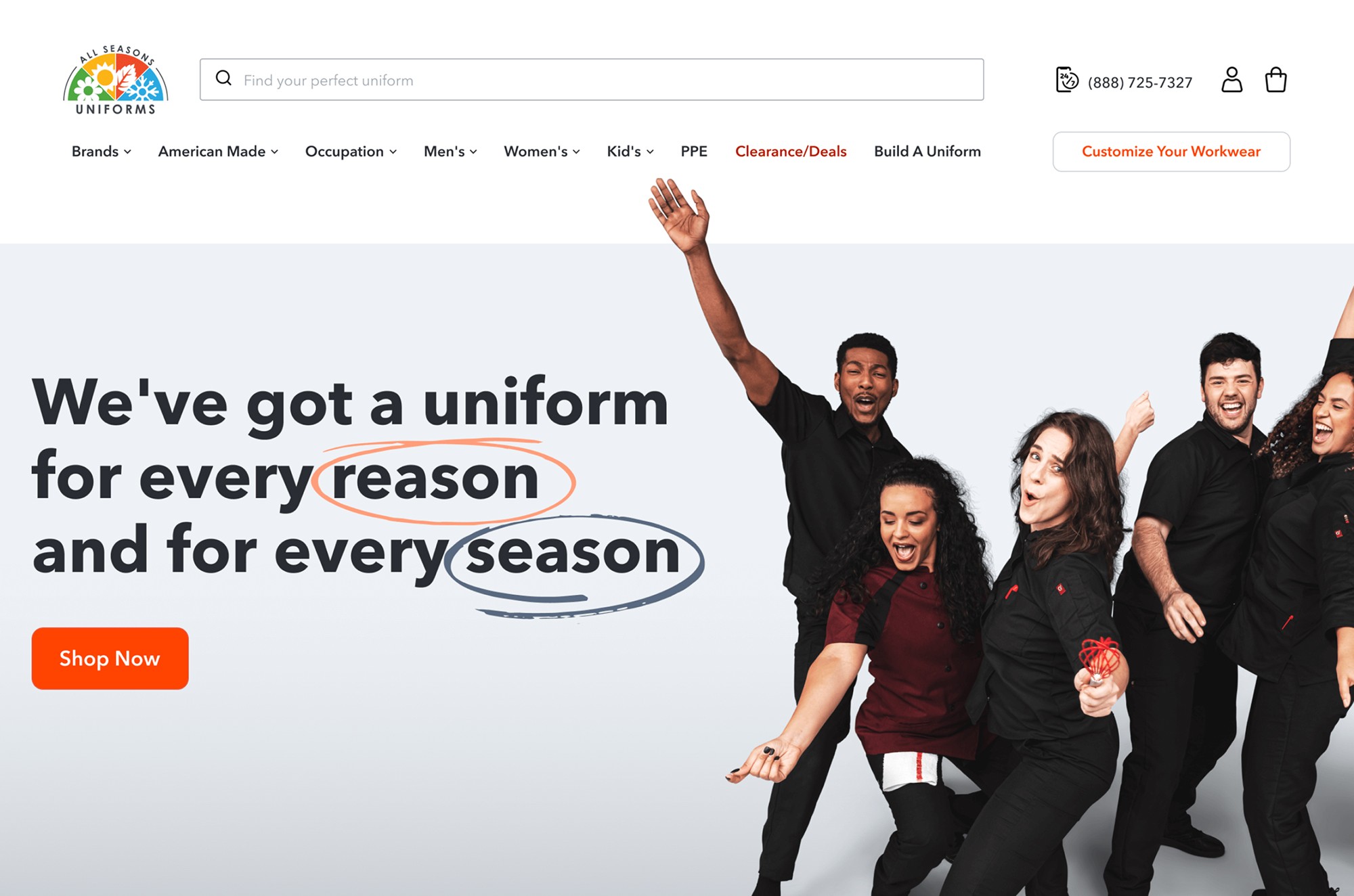 All Seasons Uniforms project preview